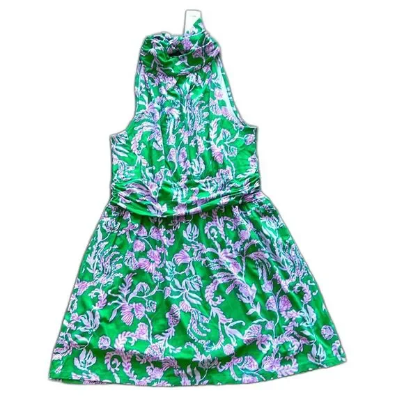 LILLY PULITZER Wyota Skirted Romper Brazilian Green Salty Sandbar. Large NWT - Picture 10 of 15